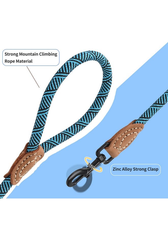 مايل هاي لايف Mile High Life | حبل لتسلق الجبال للكلاب مع مشبك معدني قوي ومتين | اتصال مخصص من الجلد الأصلي بغرز قوية (أخضر فيروزي، 48 بوصة (عبوة من قطعة واحدة)) - Image 5