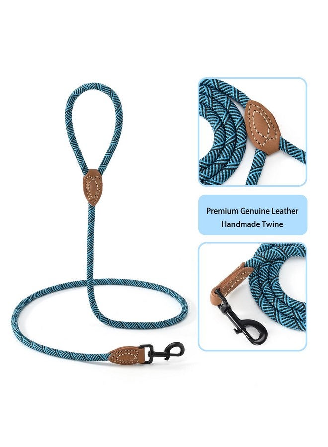 مايل هاي لايف Mile High Life | حبل لتسلق الجبال للكلاب مع مشبك معدني قوي ومتين | اتصال مخصص من الجلد الأصلي بغرز قوية (أخضر فيروزي، 48 بوصة (عبوة من قطعة واحدة)) - Image 4