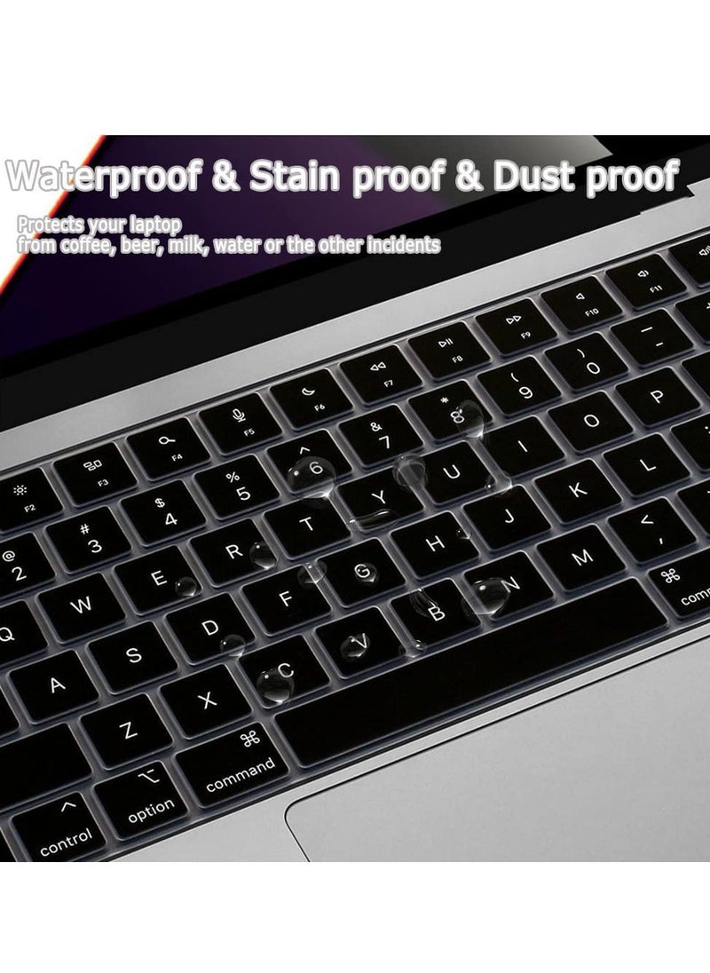 Generic Keyboard Cover Skin Compatible for MacBook Air 15.3 M2 A2941/M3 A3114/M4 A3241, MacBook Air 13.6 M4 A3240/A2681 M2/M3 A3113, MacBook Pro 14 A3112/A3185/A3401/A2442/A2779/A2992/A2918 M1 M2 Pro/Max M3  - Image 3