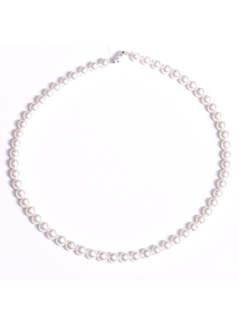 MIKURA Necklace, 1st 43Cms, Japanese Akoya Pearls, B Quality, White Color, 7.0-6.5MM, 18KW  - Image 1