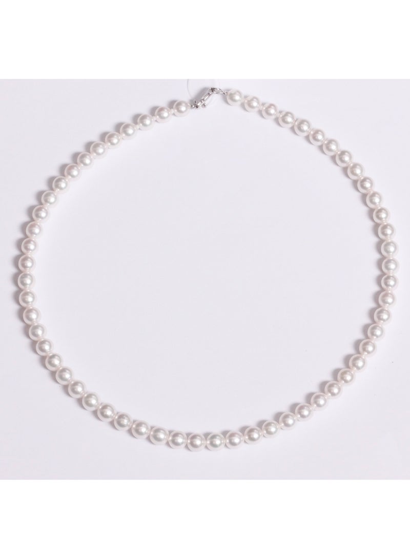 MIKURA Necklace, 1st 43Cms, Japanese Akoya Pearls, B Quality, White Color, 7.0-6.5MM, 18KW  - Image 2