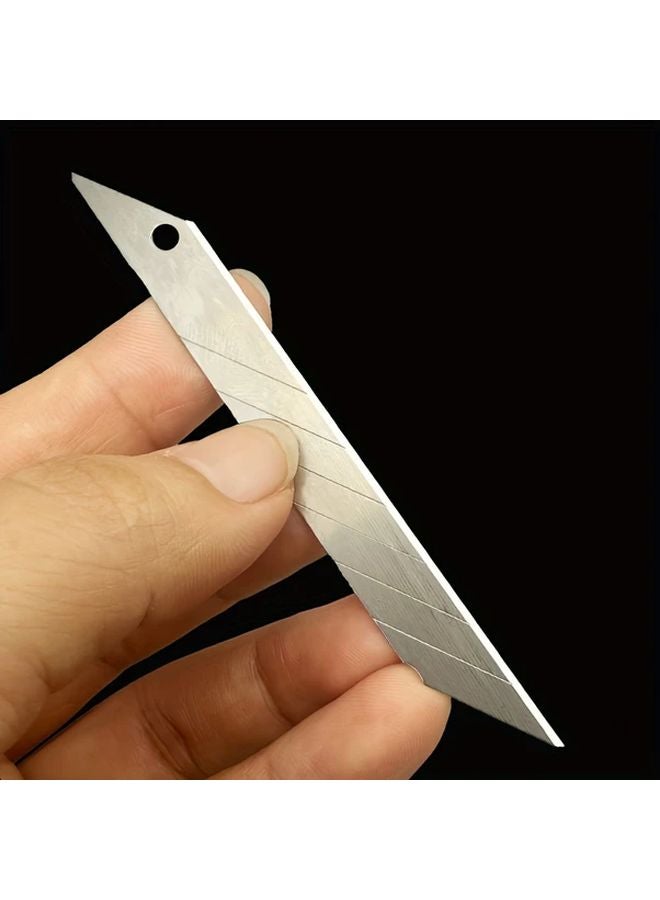 30 Degree Angle 9Mm Narrow Utility Knife Blades Silver Color 20 Pieces - Image 5