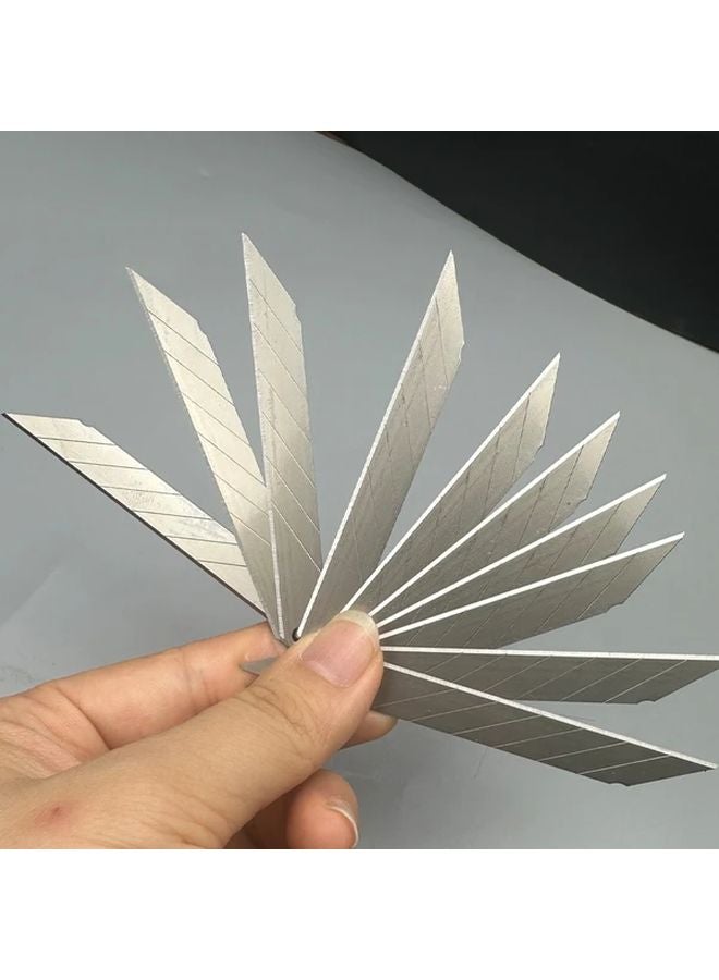 30 Degree Angle 9Mm Narrow Utility Knife Blades Silver Color 20 Pieces - Image 2
