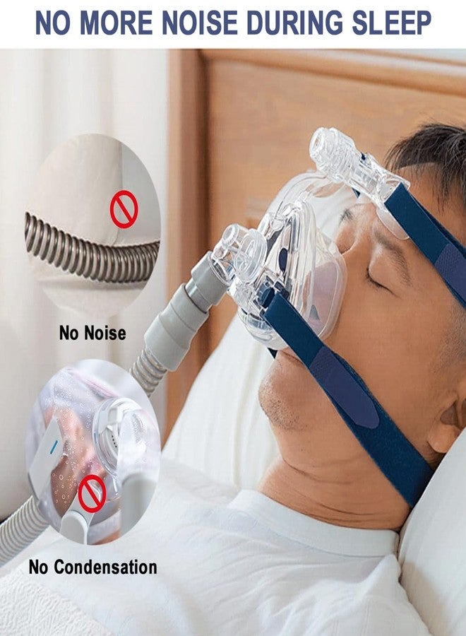 CXWLTT غطاء خرطوم جهاز التنفس CPAP بطول 6.3 قدم مع سحاب كامل، متوافق مع غطاء أنبوب جهاز التنفس CPAP من ResMed، يقلل من ضوضاء التكثيف، مقاوم للقطط. - Image 4