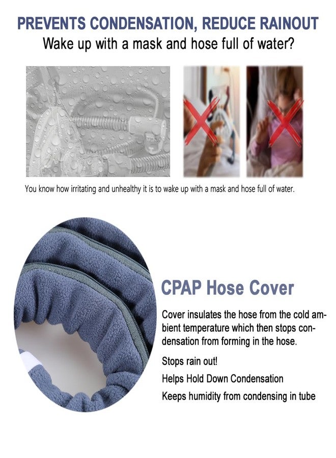 CXWLTT غطاء خرطوم جهاز التنفس CPAP بطول 6.3 قدم مع سحاب كامل، متوافق مع غطاء أنبوب جهاز التنفس CPAP من ResMed، يقلل من ضوضاء التكثيف، مقاوم للقطط. - Image 3