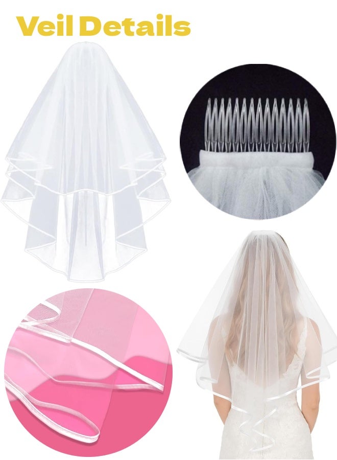 فَرَحُوم طقم زينة حفلة العزوبية باللون الذهبي مع طرحة وشريط، بالونات العروس مع بالون خاتم الماس، بالونات ذهبية وبيضاء، ستائر شرينج وزينة القلوب لليلة الحنة، ليلة المندي، حفلات الخطوبة وما قبل الزواج - Image 4