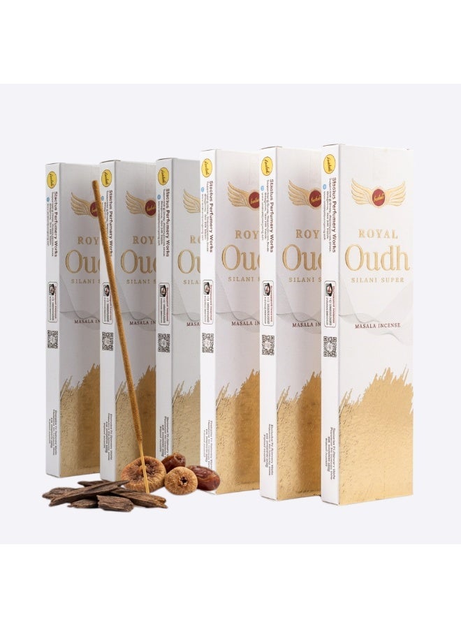 Sree Vani SreeVani Royal Silani Oudh Masala Incense Sticks - 50g Premium Natural Blend of Masala Oudh | Pack of 6 - Image 1