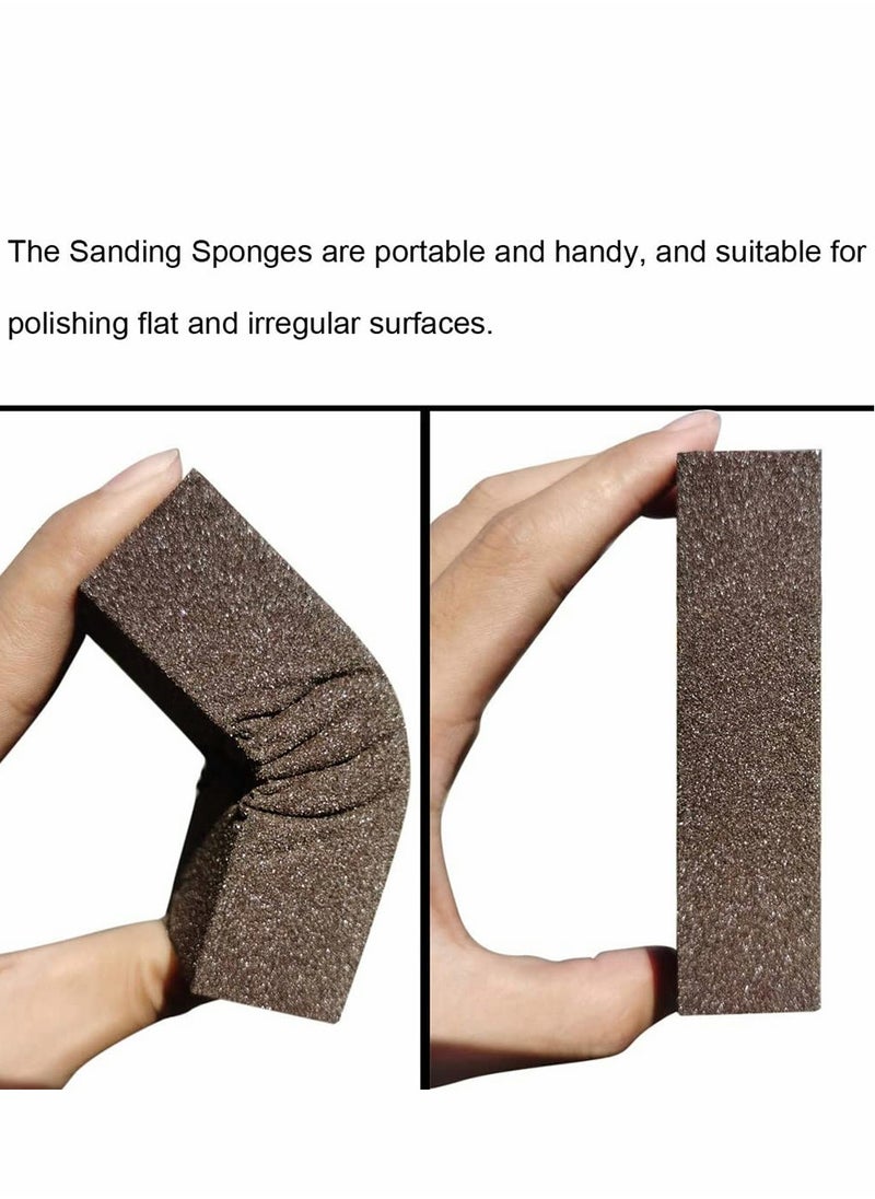 Excefore 10 Pack 100 Grit Sanding Sponge, Washable and Reusable Sanding Blocks Great for Pot Brush Pan Brush Sponge Brush Glasses Sanding Wood Sanding Metal Sanding (100 Grit-10 Pack)  - Image 5