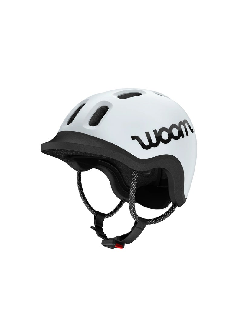 Woom READY Kids Bike Helmet | Size S 50-54 cm | Lightweight Ventilated In-Mold Shell | Multi-Sport Head Protection | Adjustable Dial Fit | Pale Grey - Image 1