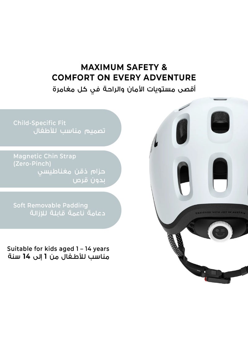 Woom READY Kids Bike Helmet | Size S 50-54 cm | Lightweight Ventilated In-Mold Shell | Multi-Sport Head Protection | Adjustable Dial Fit | Pale Grey - Image 2