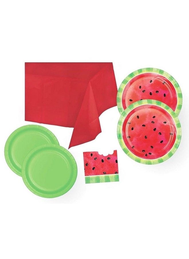 CREATIVE CONVERTING Watermelon Party Fruit Birthday First One In A Melon Party Supplies (49 Piece)  - Image 2