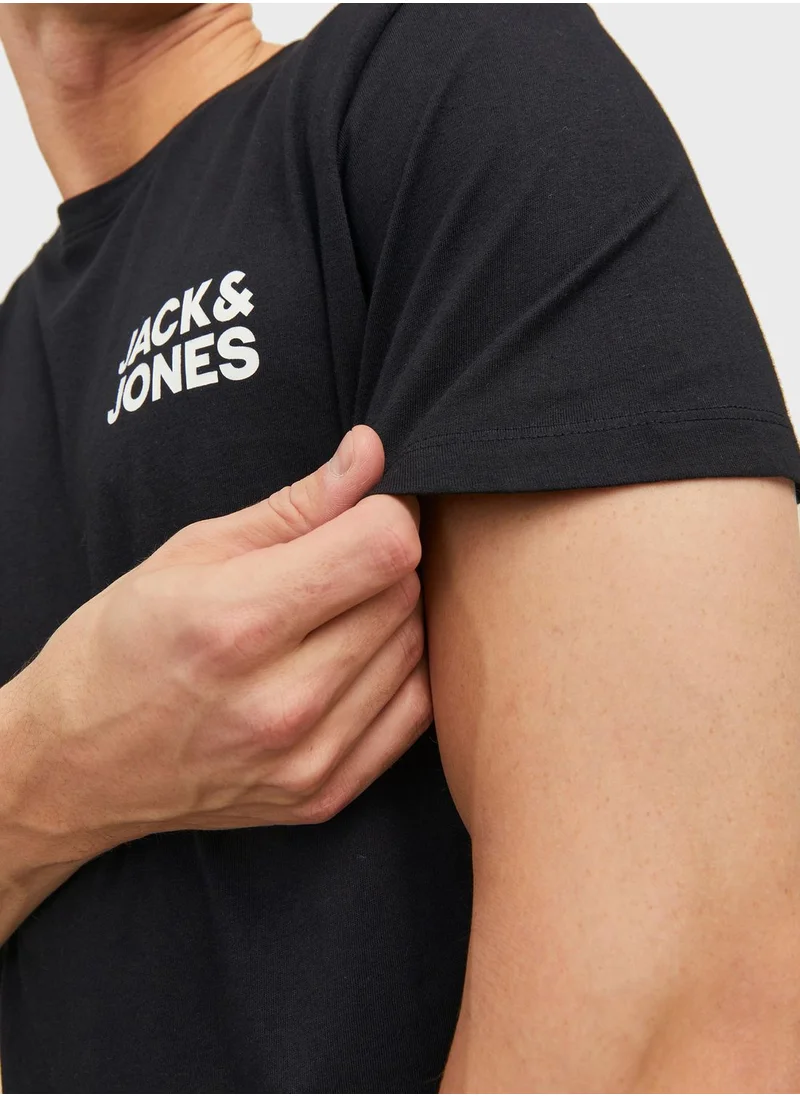 JACK & JONES Logo Crew Neck T-Shirt