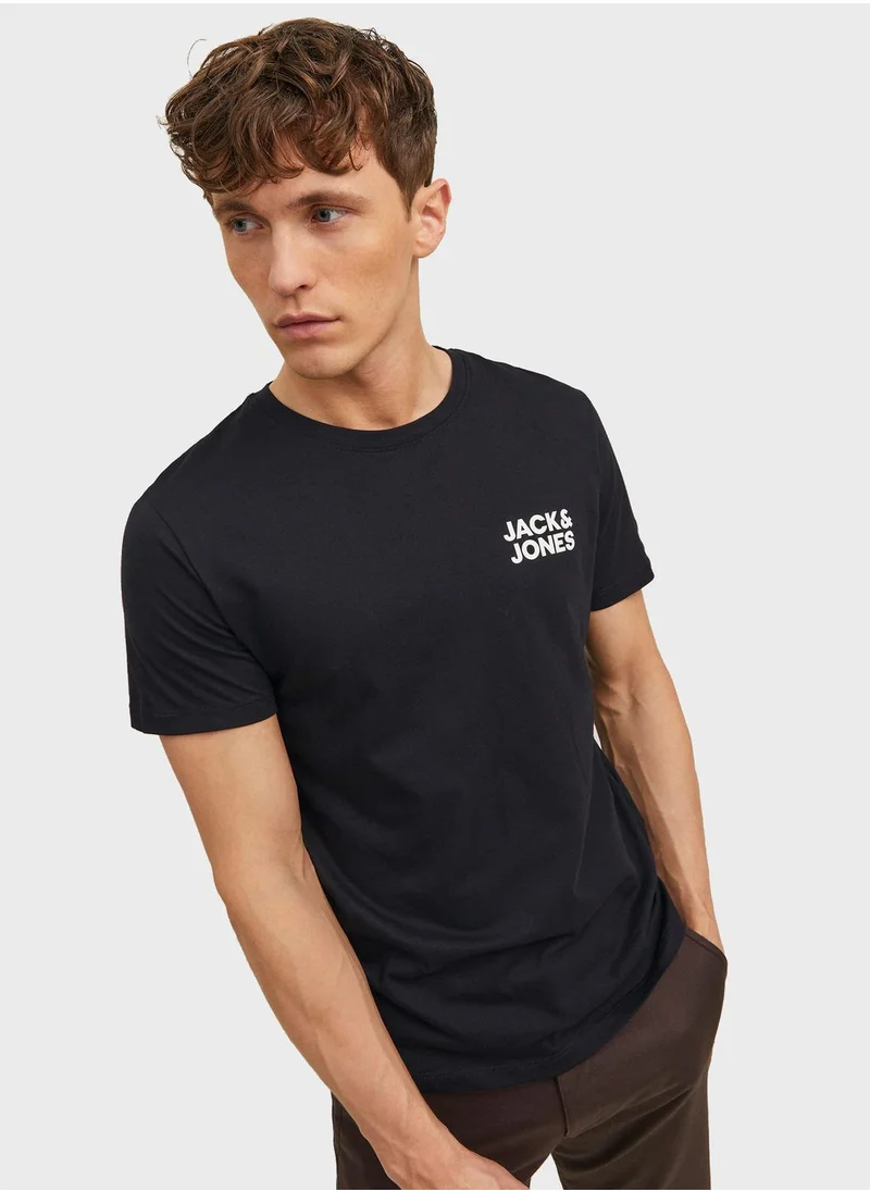 JACK & JONES Logo Crew Neck T-Shirt