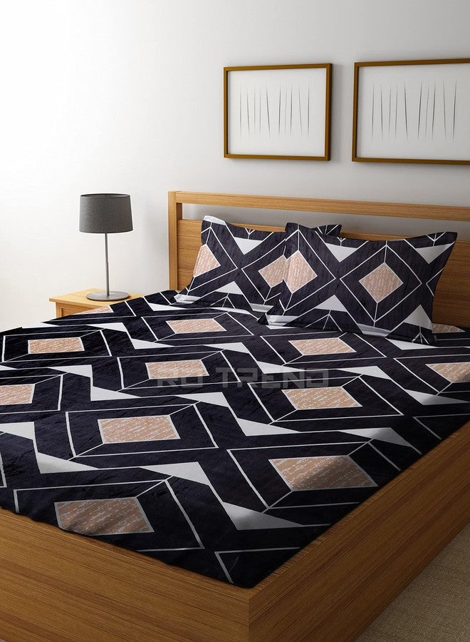 RD TREND 190 GSM Flannel Warm Elastic Fitted bedsheets for Winter King Size(78X72X8 Inch) with 2 Pillow Covers Size 18x28 Inches, (Coffee) - Image 4