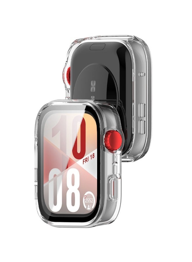 روكاوات حالة متوافقة مع Huawei Watch Fit 4 Watch Glass Film Film Hard Plastic Frame Huawei Watch Fit 4 Watch Case - Image 2
