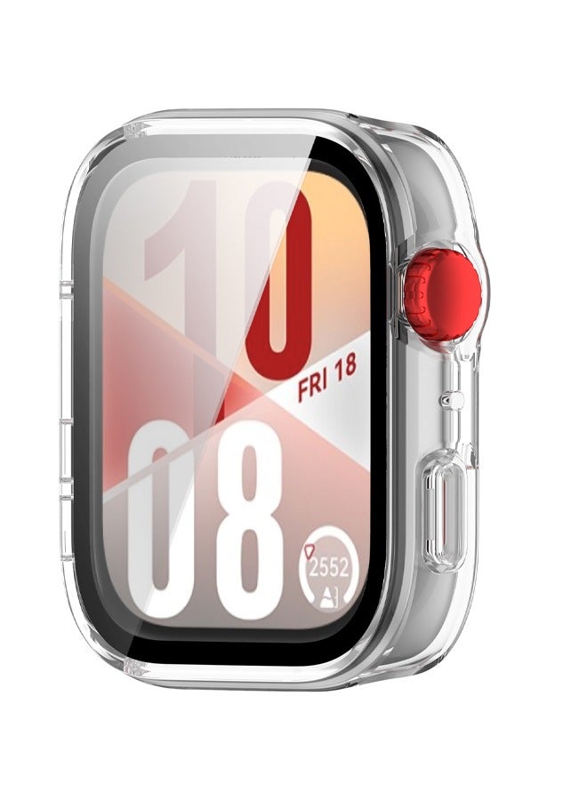 روكاوات حالة متوافقة مع Huawei Watch Fit 4 Watch Glass Film Film Hard Plastic Frame Huawei Watch Fit 4 Watch Case - Image 3