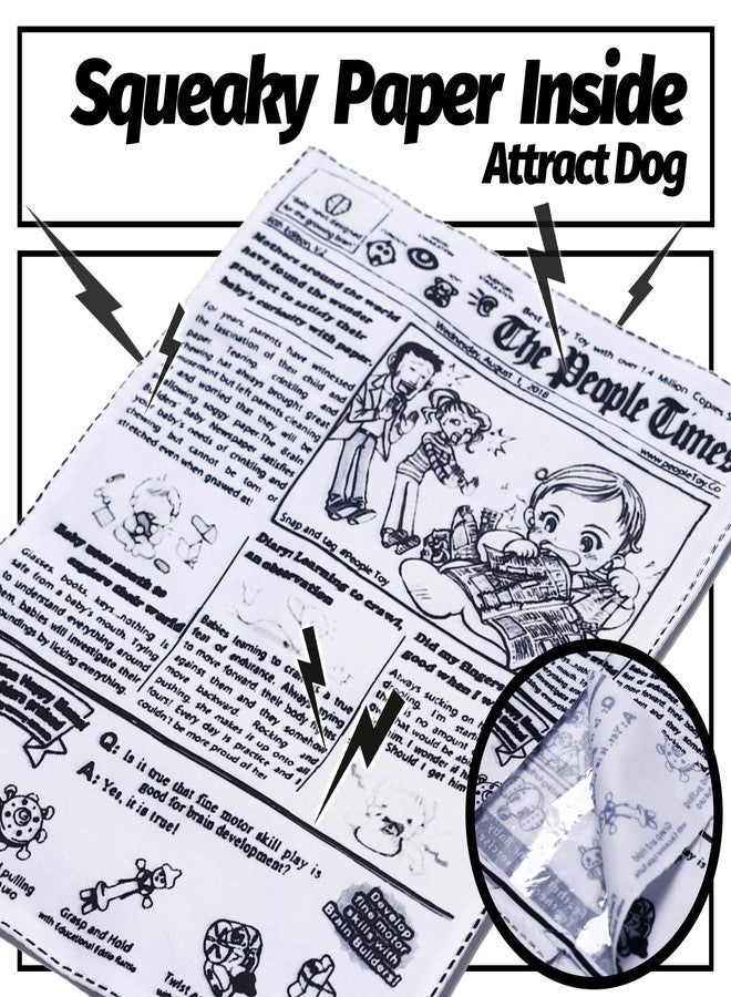 Dosanlues Interactive Dog Toys for Boredom - Newspaper Squeaker Toys - 4PCS Newspaper Dog Toy for Puppy Small Medium Furry Friends - Image 3