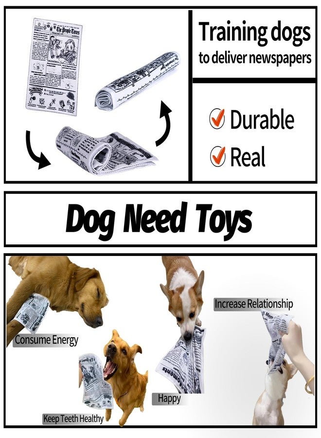 Dosanlues Interactive Dog Toys for Boredom - Newspaper Squeaker Toys - 4PCS Newspaper Dog Toy for Puppy Small Medium Furry Friends - Image 4