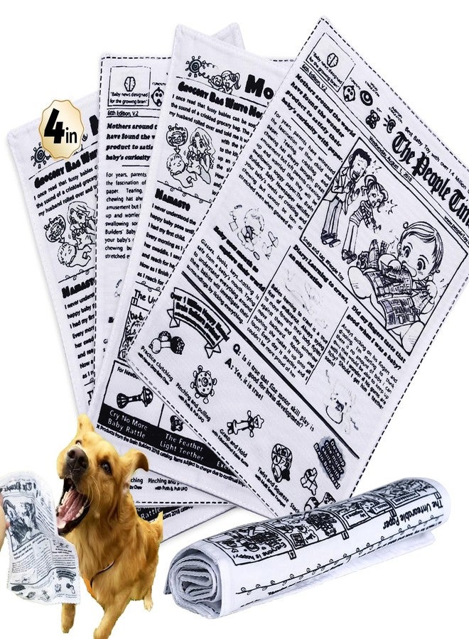 Dosanlues Interactive Dog Toys for Boredom - Newspaper Squeaker Toys - 4PCS Newspaper Dog Toy for Puppy Small Medium Furry Friends - Image 1