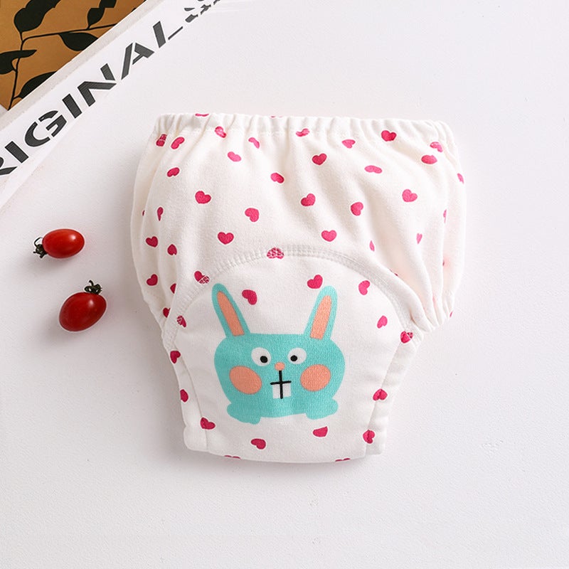 Waterproof Cotton Training Pants Printed-Heart Rabbit 