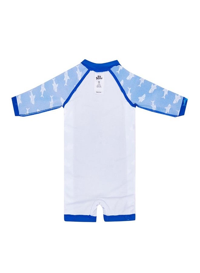 Big Softies Baby 2 Piece Swim Wear for Boy-Navy, Size-3|Swimming Costume|Swim Suit|Design-Shark|Combo of 2 Pc Pack Chlorine & Salt Water Friendly|UPF 50+|for 3-4 Years Boys - Image 4