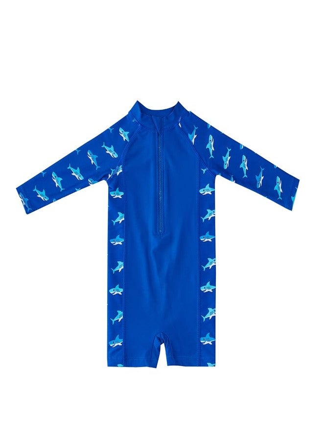 Big Softies Baby 2 Piece Swim Wear for Boy-Navy, Size-3|Swimming Costume|Swim Suit|Design-Shark|Combo of 2 Pc Pack Chlorine & Salt Water Friendly|UPF 50+|for 3-4 Years Boys - Image 2