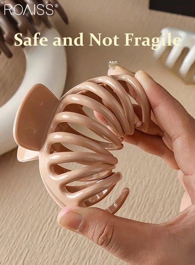 رويس 4 قطع من مشابك الشعر الناعمة المصنوعة من السيليكون، مشابك ذيل الحصان الناعمة المقاومة للتصادم، مقاومة للسقوط ومتينة وليس من السهل كسرها، إكسسوارات شعر عصرية مناسبة للارتداء اليومي - Image 5