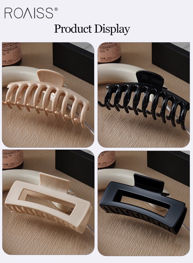 رويس 4 قطع من مشابك الشعر الناعمة المصنوعة من السيليكون، مشابك ذيل الحصان الناعمة المقاومة للتصادم، مقاومة للسقوط ومتينة وليس من السهل كسرها، إكسسوارات شعر عصرية مناسبة للارتداء اليومي - Image 3