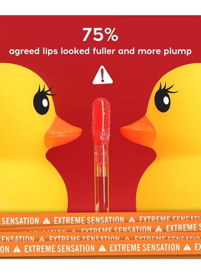 أكس أن أكس Duck Plump Lip Plumping Lacquer, زيت الشفاه الدهنية الشفاه الزجاج, جليتر شين بريمير الشفاه واضحة سقوط الشفاه لمعان, الصبغة العالية لا لمعان الشفاه اللصق, الشفاه Plumper لمعان جعل الشفاه اكمل - Image 3