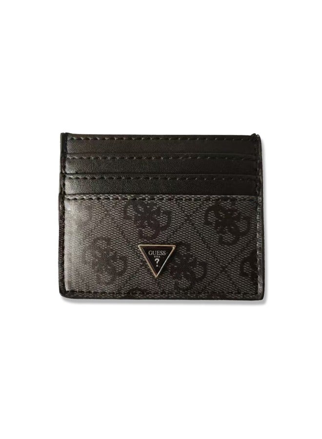 GUESS GUESS Genuine leather card holder luxury ultra-thin fashion card holder engraved name cowhide ID card bus card holder cute gift 