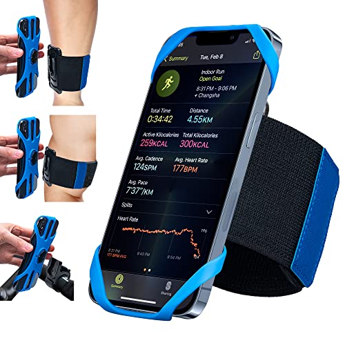 Cikyner Running Armband, 3 in 1 360° Rotatable & Detachable Sports/Bicycle Phone Holder for 4.5-7'' Smartphones, Ideal for Gym, Jogging, Hiking - Image 1