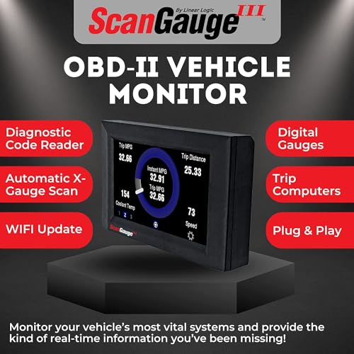 ScanGauge 3 All New Touch Screen OBD2 Code Reader, Digital Gauges & Trip Computer with WiFi Updates SG3 - Image 3