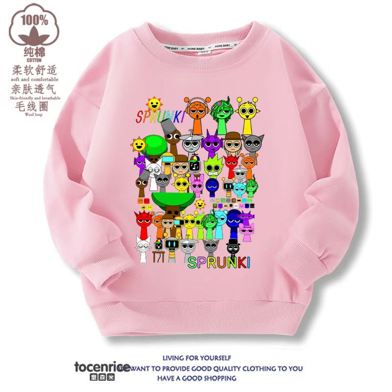 Children'S Vests Sprunki Music Rhythm Box Game Clothes Fleece-Lined Coat Tide 2 - Image 1