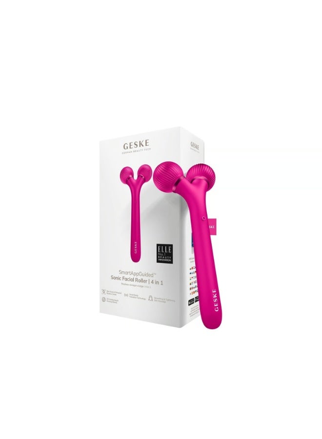 GESKE Sonic Facial Roller 4-In-1 Magenta - Image 4