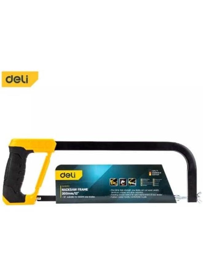 Deli Deli 12-Inch Hacksaw – Sharp Blade, Coated Handle, Multi-Surface Cutting  - Image 1