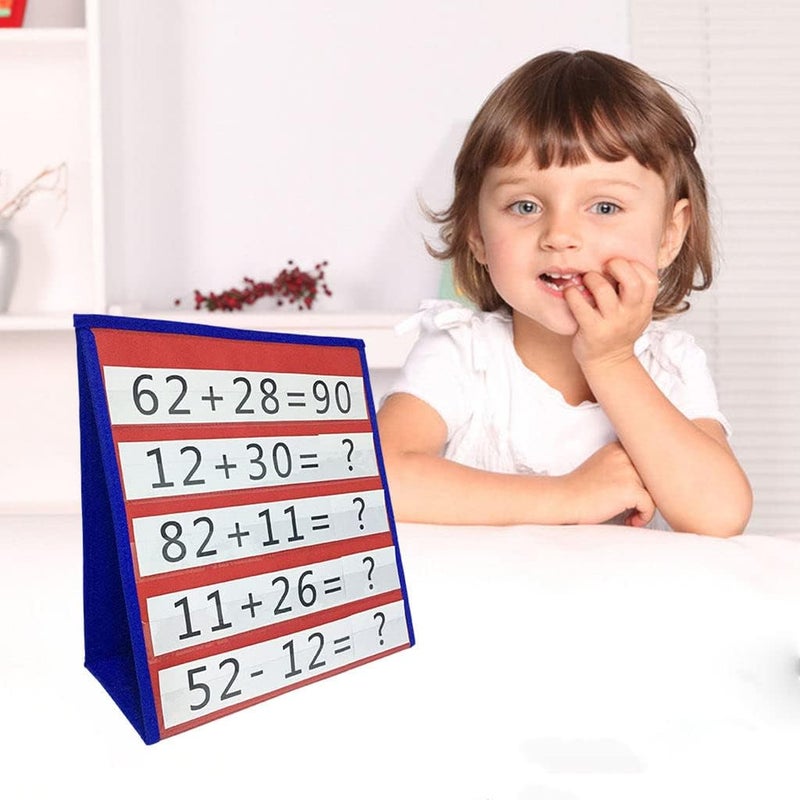 klarakoTabletop Desktop Pocket Chart SelfklarakoStanding Double Sided for Accs - Image 1