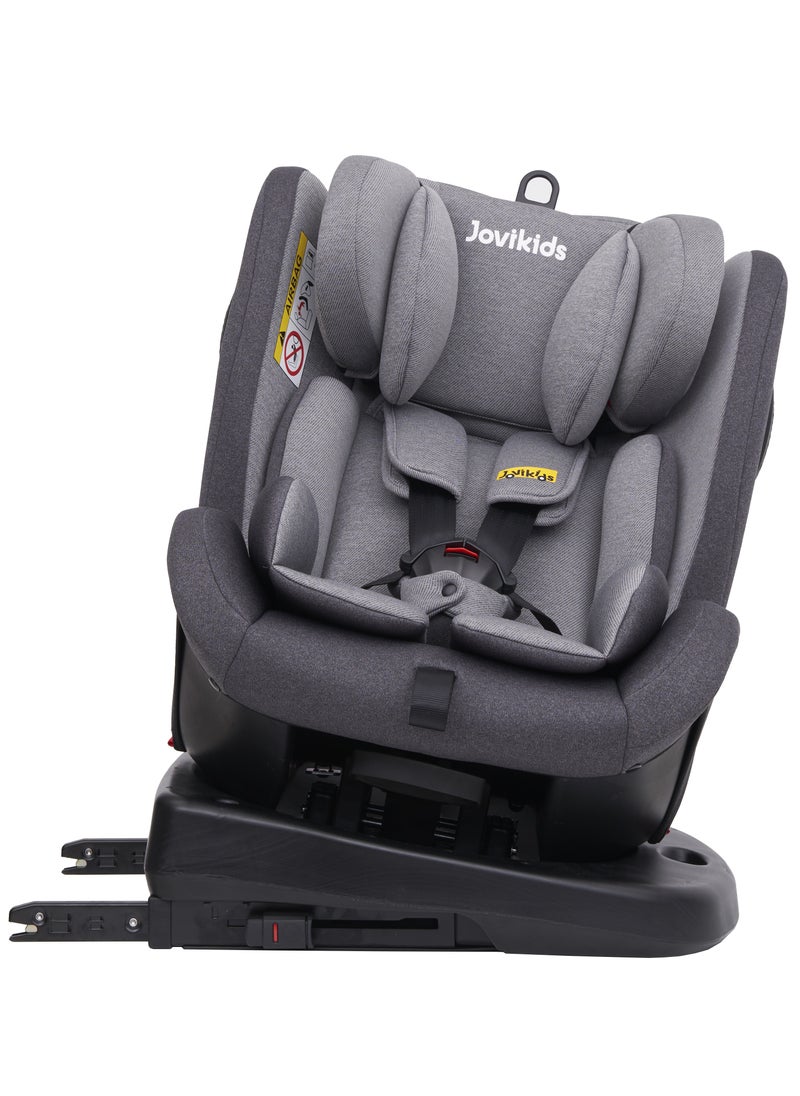 Jovikids Jovikids Angela Safety Baby Car Seat with Isofix and Top Tether, 360 Degree Swivel Child Seat, Rotating Carseat for Group 0/1/2/3, 0-12 Years Old, ECE R44/04, Black  - Image 1