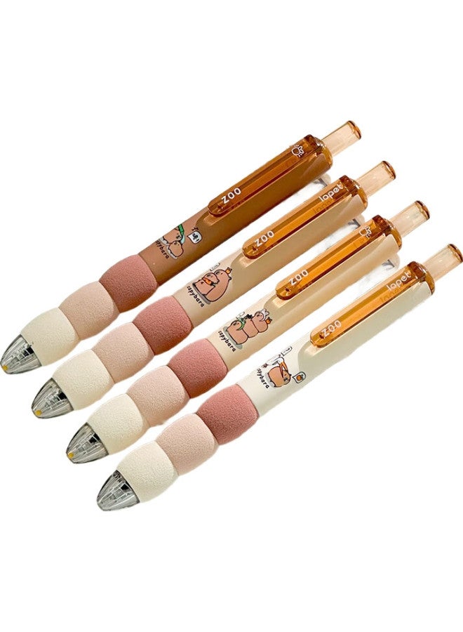 Lopet T Lapica Capybara High Value Push Neutral Pen St Pen Head Quick-Drying Brush Pen European Package Signature Pen Primary And Middle School Students Special Black Water Pen Lt-1361+10 Refills - Image 3