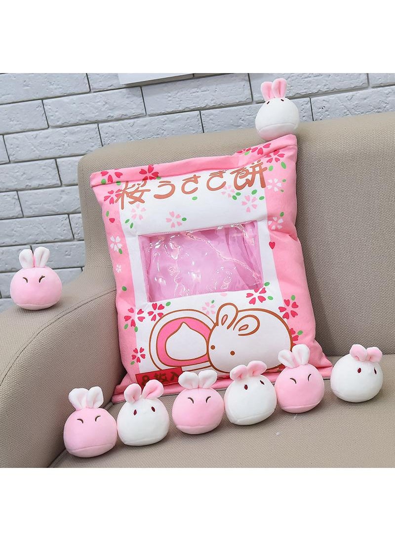 General Lovely Snack Pillow Stuffed Animal Toys Pudding Decorative Removable Rabbit Dolls Creative Toy Gifts For Teens Girls Kids  - Image 1