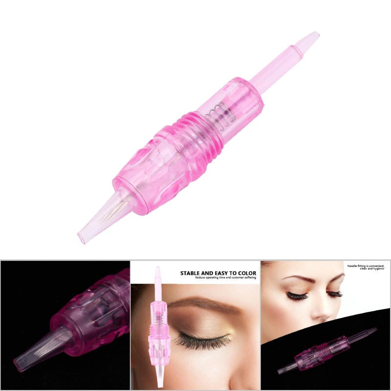 Microblading Needle: Pink Screw-Top 5-Pin Row, Disposable Single-Use, Sharp Flexible Pin - Stainless Steel Build, Standard Size for Tattoo Artists & Beauty Salons for Eyebrow Lip Eyeliner Tattoo Proce - Image 4