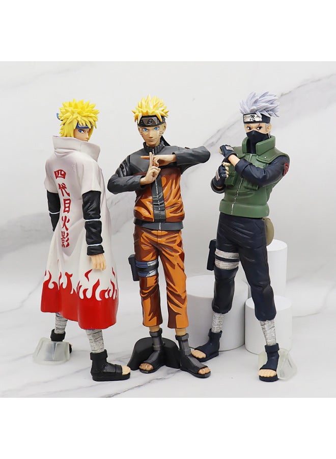 Adult Naruto Naruto Sasuke Kakashi Animation Hand-made Model Ornaments Peripheral Chassis Decoration Doll-Color:Standing Position Storm Water Gate (boxed)  - Image 3
