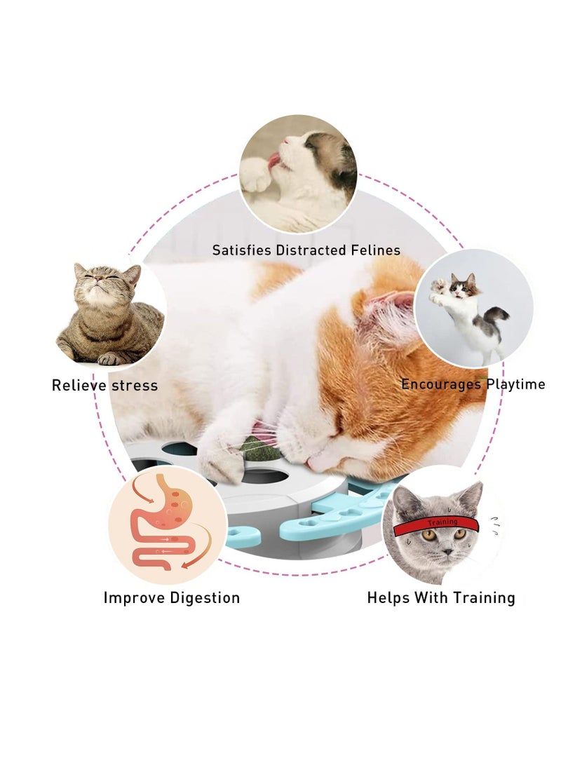 KASTWAVE Catnip Cat Toy, Innovative Whack a Mole Toy with 5 Catnip Balls, Safe, Healthy & Edible Kitty Licking Toys, Kitten Teeth Cleaning Toys - Image 4