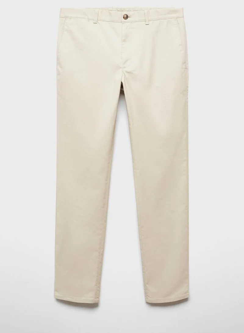 Mango Man  Casual Straight Fit Pants for Men | Best Price UAE