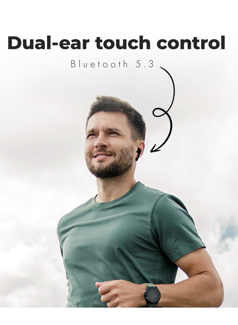 موديكس سماعات بلوتوث Moodix KI23J153 مع شاشة عرض الطاقة LED وتحكم ذكي باللمس، أسود - Image 5