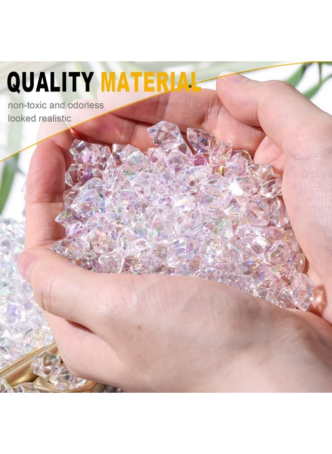 DomeStar DomeStar 550PCS Bright Clear Vase Fillers, Acrylic Fake Crushed Ice Rocks Fish Tank Vase Centerpiece Party Table Scatter Props Display  - Image 3