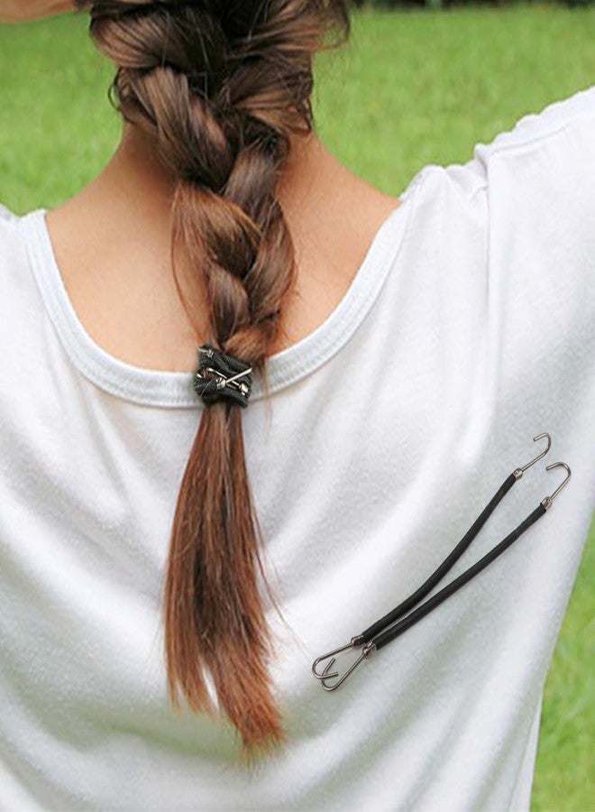 سكويشي 10 قطع من ربطات الشعر المطاطية، ربطات شعر مطاطية للنساء والفتيات، ربطات شعر، حامل ذيل حصان مرن مزود بخطافات، تصفيف آمن ولطيف لجميع أنواع الشعر - Image 4