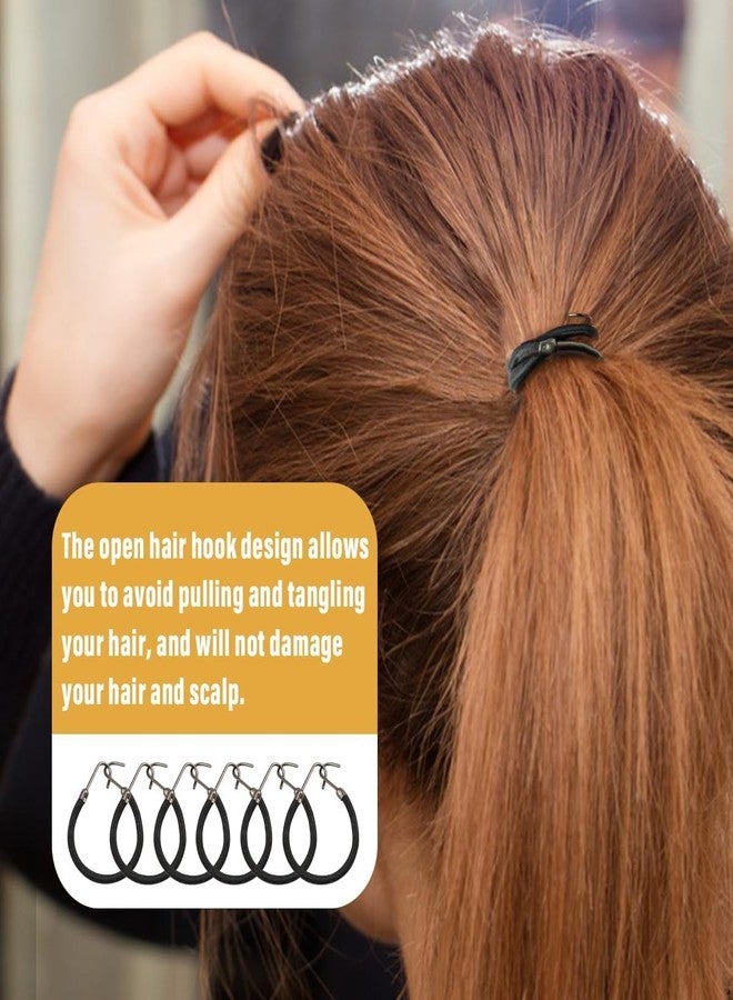 سكويشي 10 قطع من ربطات الشعر المطاطية، ربطات شعر مطاطية للنساء والفتيات، ربطات شعر، حامل ذيل حصان مرن مزود بخطافات، تصفيف آمن ولطيف لجميع أنواع الشعر - Image 3