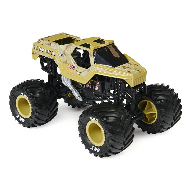 Monster Jam مونستر جام، شاحنة الوحش الرسمية سولجر فورتشن، مركبة مصبوبة لجمعها، مقياس 1:24، ألعاب للأطفال الأولاد من عمر 3 سنوات وما فوق - Image 2