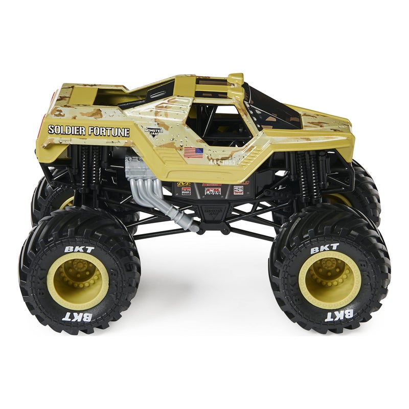 Monster Jam مونستر جام، شاحنة الوحش الرسمية سولجر فورتشن، مركبة مصبوبة لجمعها، مقياس 1:24، ألعاب للأطفال الأولاد من عمر 3 سنوات وما فوق - Image 3