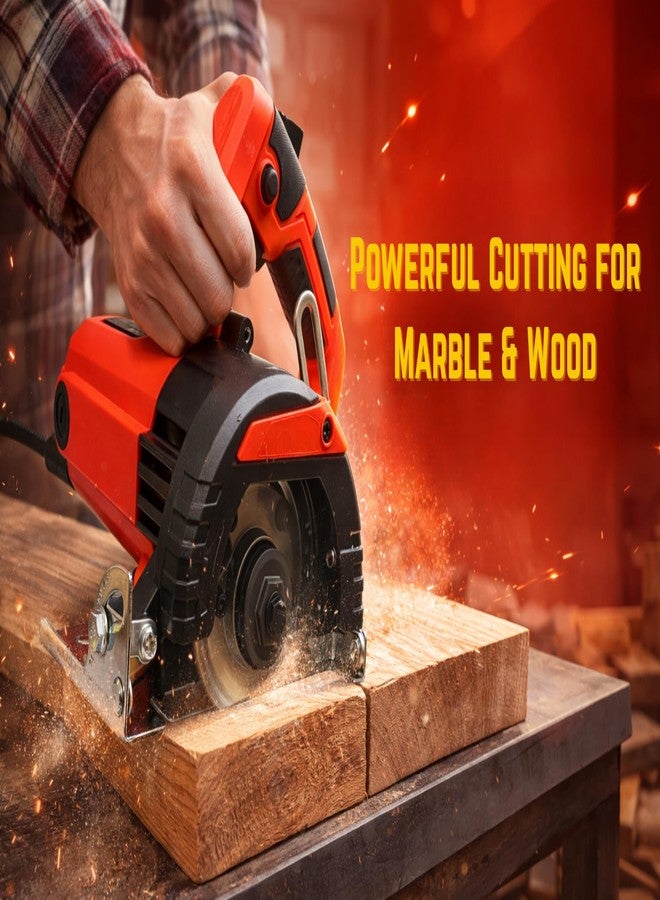 Inditrust Marble Cutter 1800W, Copper Armature, 13500 Rpm, Disc Dia 125Mm, Max Cut Depth: 38Mm, Bevel And Depth Adjustable, Corded-Electric with (6 Months Warranty) - Image 4